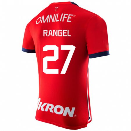 Kandiny Enfant Maillot José Rangel #27 Rouge Tenues Domicile 2023/24 T-Shirt