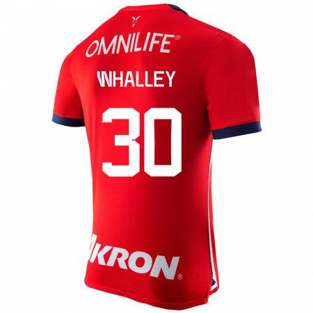 Kandiny Enfant Maillot Óscar Whalley #30 Rouge Tenues Domicile 2023/24 T-Shirt