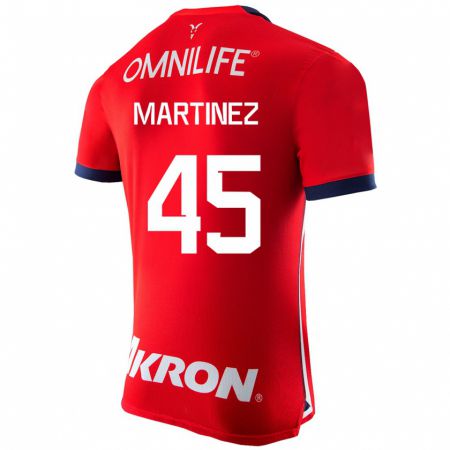 Kandiny Enfant Maillot Raúl Martínez #45 Rouge Tenues Domicile 2023/24 T-Shirt
