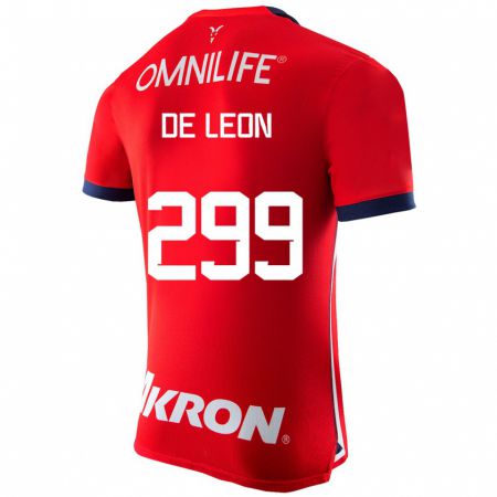 Kandiny Enfant Maillot Jared De León #299 Rouge Tenues Domicile 2023/24 T-Shirt