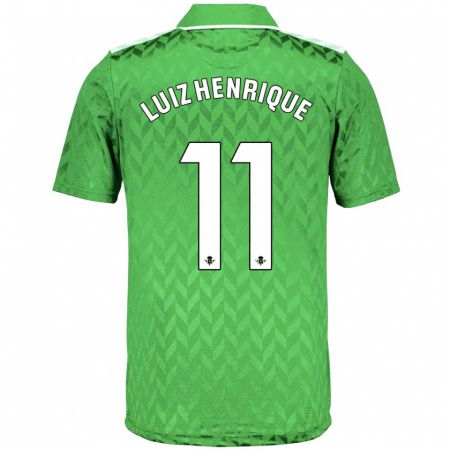 Kandiny Enfant Maillot Luiz Henrique #11 Vert Tenues Extérieur 2023/24 T-Shirt