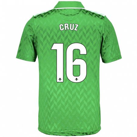 Kandiny Enfant Maillot Juan Cruz #16 Vert Tenues Extérieur 2023/24 T-Shirt