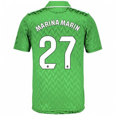 Kandiny Enfant Maillot Marina Marín #27 Vert Tenues Extérieur 2023/24 T-Shirt