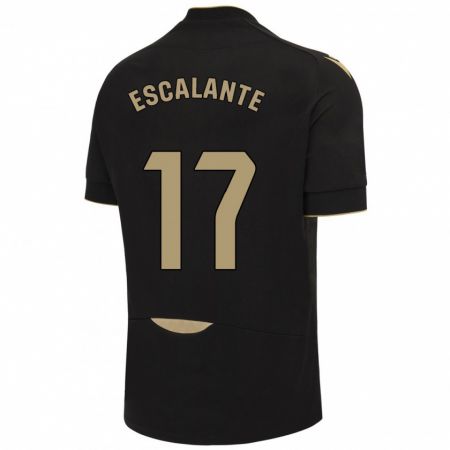 Kandiny Enfant Maillot Gonzalo Escalante #17 Noir Tenues Extérieur 2023/24 T-Shirt