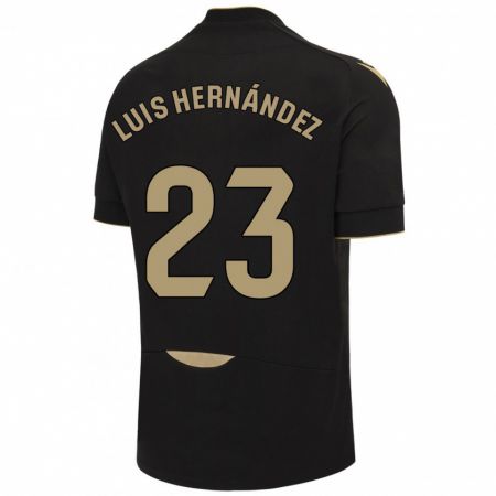 Kandiny Enfant Maillot Luis Hernández #23 Noir Tenues Extérieur 2023/24 T-Shirt