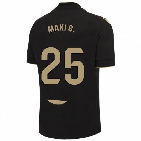 Kandiny Enfant Maillot Maxi Gómez #25 Noir Tenues Extérieur 2023/24 T-Shirt