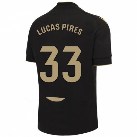 Kandiny Enfant Maillot Lucas Pires #33 Noir Tenues Extérieur 2023/24 T-Shirt