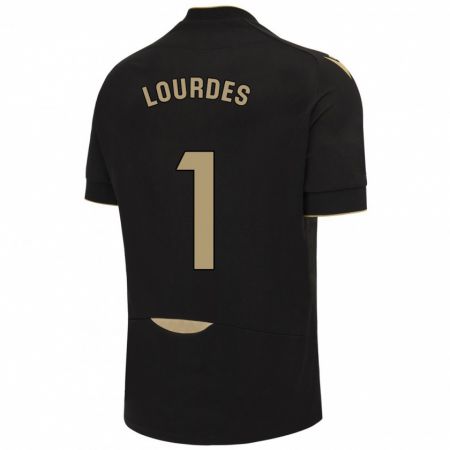 Kandiny Enfant Maillot Lourdes #1 Noir Tenues Extérieur 2023/24 T-Shirt