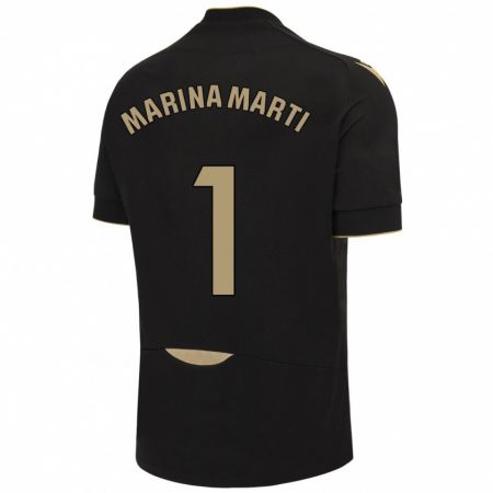 Kandiny Enfant Maillot Marina Martí #1 Noir Tenues Extérieur 2023/24 T-Shirt