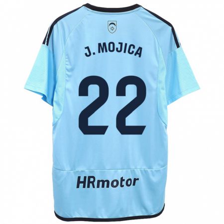 Kandiny Enfant Maillot Johan Mojica #22 Bleu Tenues Extérieur 2023/24 T-Shirt