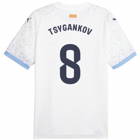 Kandiny Enfant Maillot Viktor Tsygankov #8 Blanc Tenues Extérieur 2023/24 T-Shirt