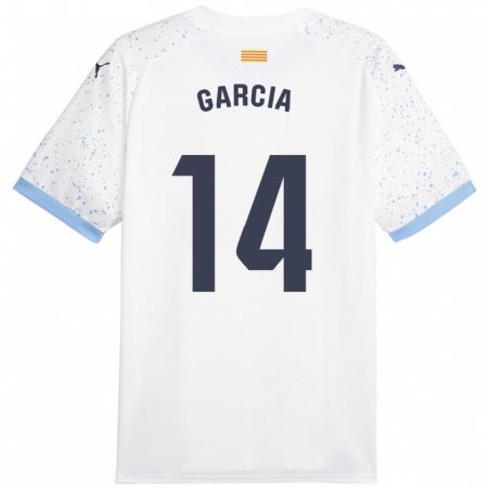 Kandiny Enfant Maillot Aleix García #14 Blanc Tenues Extérieur 2023/24 T-Shirt