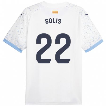 Kandiny Enfant Maillot Jhon Solís #22 Blanc Tenues Extérieur 2023/24 T-Shirt