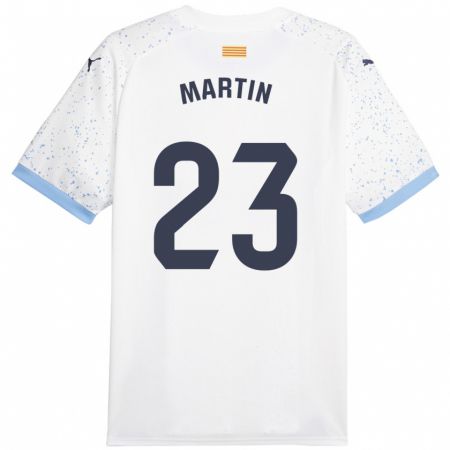 Kandiny Enfant Maillot Iván Martín #23 Blanc Tenues Extérieur 2023/24 T-Shirt
