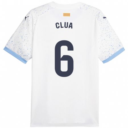 Kandiny Enfant Maillot Silvi Clua #6 Blanc Tenues Extérieur 2023/24 T-Shirt