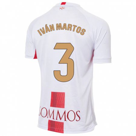 Kandiny Enfant Maillot Iván Martos #3 Blanc Tenues Extérieur 2023/24 T-Shirt
