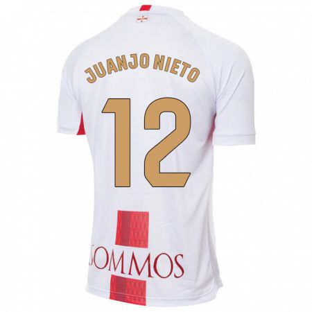 Kandiny Enfant Maillot Juanjo Nieto #12 Blanc Tenues Extérieur 2023/24 T-Shirt