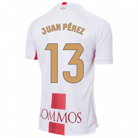 Kandiny Enfant Maillot Juan Pérez #13 Blanc Tenues Extérieur 2023/24 T-Shirt