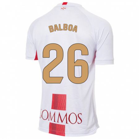 Kandiny Enfant Maillot Álex Balboa #26 Blanc Tenues Extérieur 2023/24 T-Shirt