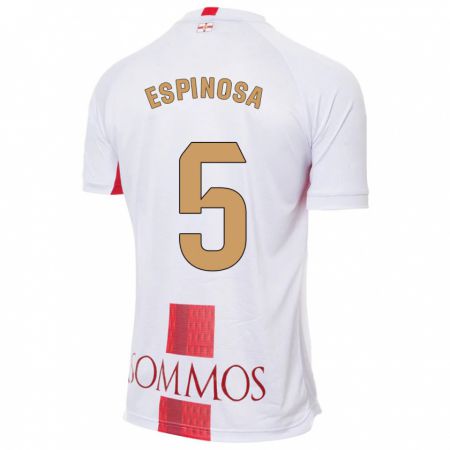 Kandiny Enfant Maillot Diego Espinosa #5 Blanc Tenues Extérieur 2023/24 T-Shirt