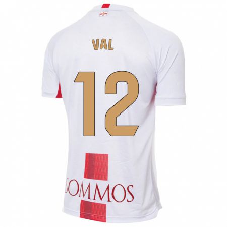 Kandiny Enfant Maillot Ángel Val #12 Blanc Tenues Extérieur 2023/24 T-Shirt