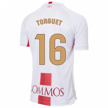 Kandiny Enfant Maillot Miguel Torguet #16 Blanc Tenues Extérieur 2023/24 T-Shirt