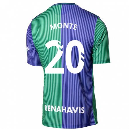 Kandiny Enfant Maillot Nélson Monte #20 Vert Bleu Tenues Extérieur 2023/24 T-Shirt