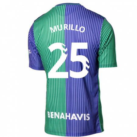 Kandiny Enfant Maillot Diego Murillo #25 Vert Bleu Tenues Extérieur 2023/24 T-Shirt