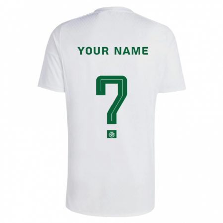 Kandiny Enfant Maillot Votre Nom #0 Vert Bleu Tenues Extérieur 2023/24 T-Shirt