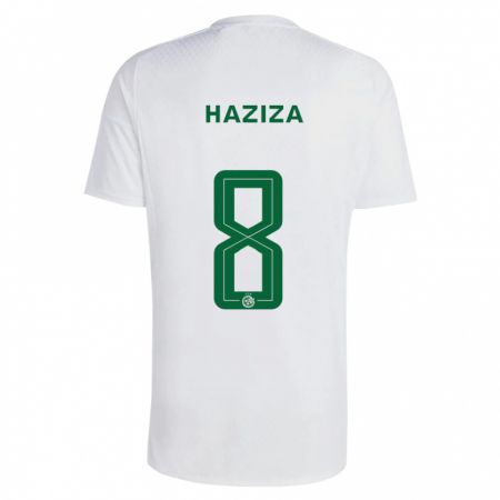 Kandiny Enfant Maillot Dolev Haziza #8 Vert Bleu Tenues Extérieur 2023/24 T-Shirt