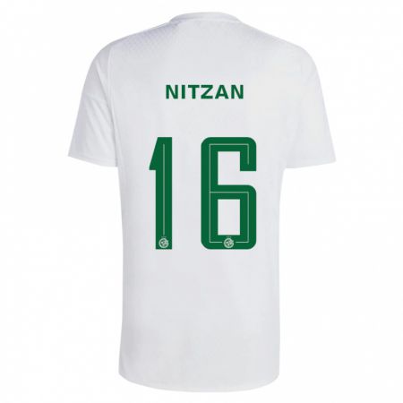 Kandiny Enfant Maillot Itamar Nitzan #16 Vert Bleu Tenues Extérieur 2023/24 T-Shirt