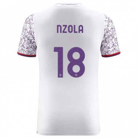 Kandiny Enfant Maillot M'bala Nzola #18 Blanc Tenues Extérieur 2023/24 T-Shirt
