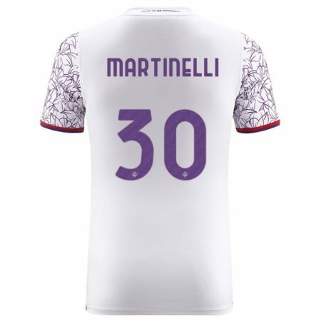 Kandiny Enfant Maillot Tommaso Martinelli #30 Blanc Tenues Extérieur 2023/24 T-Shirt