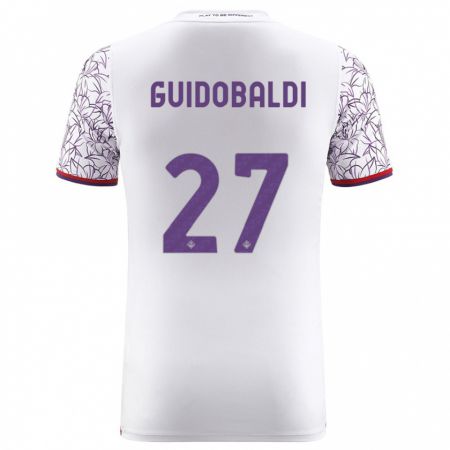 Kandiny Enfant Maillot Filippo Guidobaldi #27 Blanc Tenues Extérieur 2023/24 T-Shirt