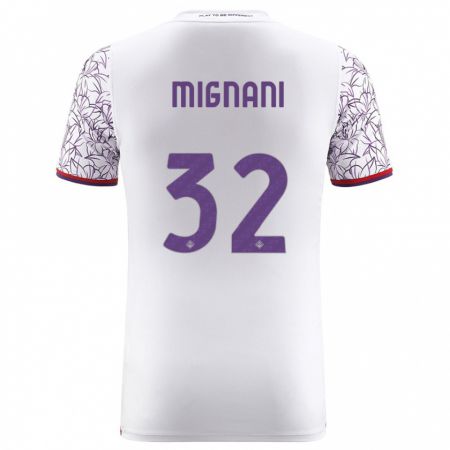 Kandiny Enfant Maillot Carlo Mignani #32 Blanc Tenues Extérieur 2023/24 T-Shirt