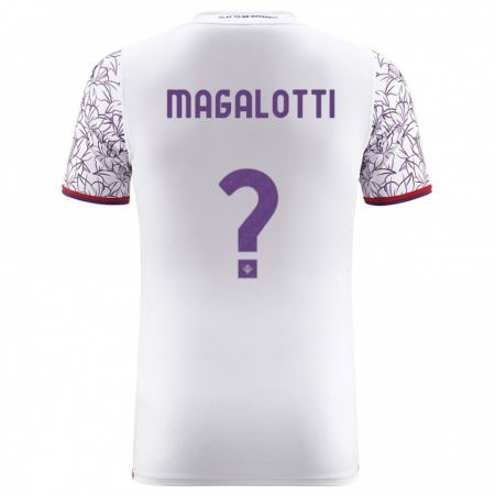 Kandiny Enfant Maillot Mattia Magalotti #0 Blanc Tenues Extérieur 2023/24 T-Shirt