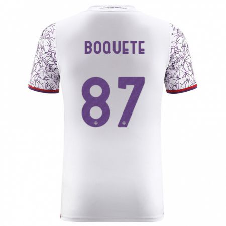 Kandiny Enfant Maillot Verónica Boquete #87 Blanc Tenues Extérieur 2023/24 T-Shirt