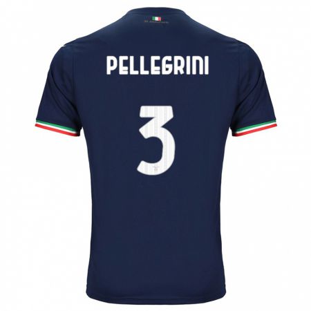 Kandiny Enfant Maillot Luca Pellegrini #3 Marin Tenues Extérieur 2023/24 T-Shirt