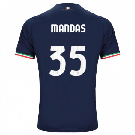 Kandiny Enfant Maillot Christos Mandas #35 Marin Tenues Extérieur 2023/24 T-Shirt