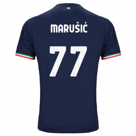 Kandiny Enfant Maillot Adam Marusic #77 Marin Tenues Extérieur 2023/24 T-Shirt