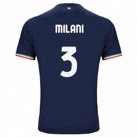 Kandiny Enfant Maillot Alessandro Milani #3 Marin Tenues Extérieur 2023/24 T-Shirt