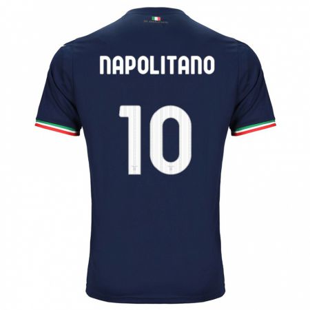 Kandiny Enfant Maillot Luca Napolitano #10 Marin Tenues Extérieur 2023/24 T-Shirt
