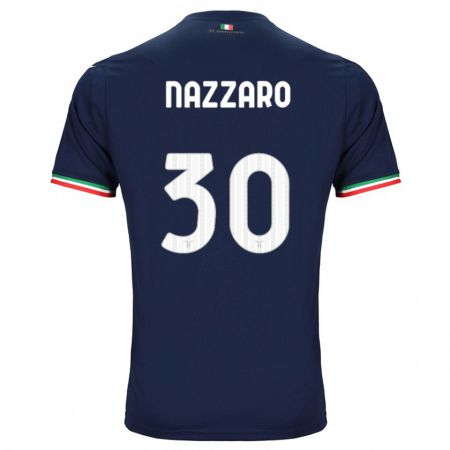 Kandiny Enfant Maillot Marco Nazzaro #30 Marin Tenues Extérieur 2023/24 T-Shirt