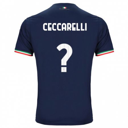 Kandiny Enfant Maillot Alessandro Ceccarelli #0 Marin Tenues Extérieur 2023/24 T-Shirt