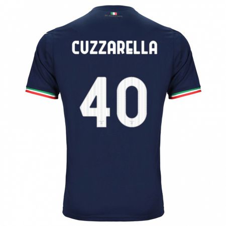 Kandiny Enfant Maillot Cristian Cuzzarella #40 Marin Tenues Extérieur 2023/24 T-Shirt