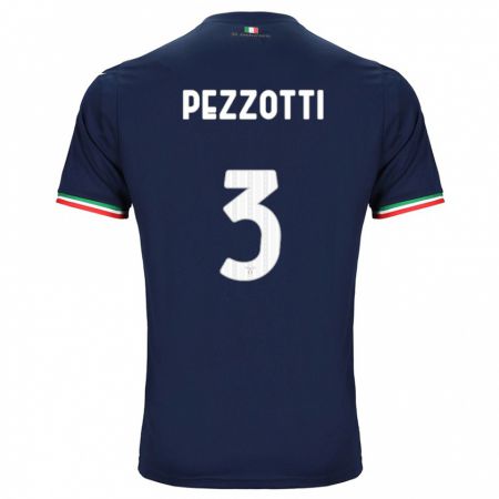 Kandiny Enfant Maillot Arianna Pezzotti #3 Marin Tenues Extérieur 2023/24 T-Shirt