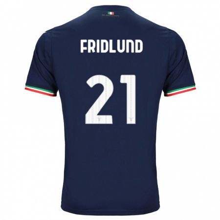 Kandiny Enfant Maillot Johanne Fridlund #21 Marin Tenues Extérieur 2023/24 T-Shirt