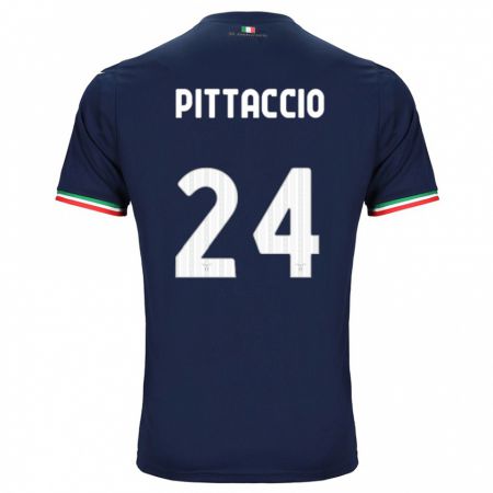 Kandiny Enfant Maillot Francesca Pittaccio #24 Marin Tenues Extérieur 2023/24 T-Shirt