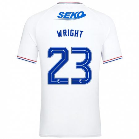 Kandiny Enfant Maillot Scott Wright #23 Blanc Tenues Extérieur 2023/24 T-Shirt