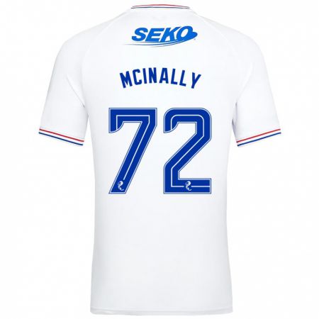 Kandiny Enfant Maillot Darren Mcinally #72 Blanc Tenues Extérieur 2023/24 T-Shirt